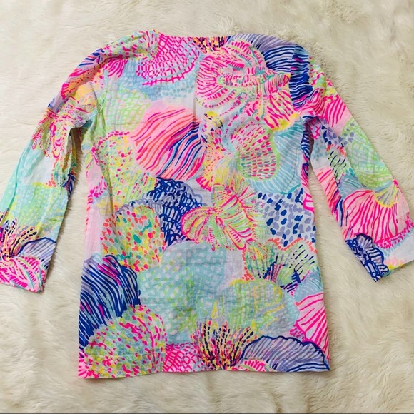 Lilly Pulitzer Amelia Island Top Roar of The Seas - Picture 5 of 8